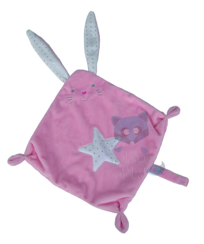  layette plat lapin rose étoile 